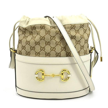 Beige Canvas Gucci Shoulder Bag