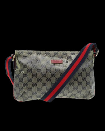 Beige Canvas Gucci Shoulder Bag