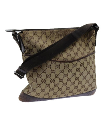 Beige Canvas Gucci Shoulder Bag