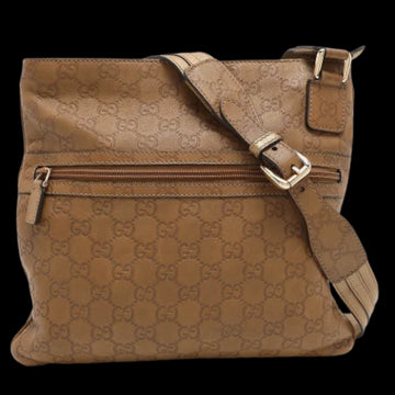 Beige Leather Gucci Shoulder Bag