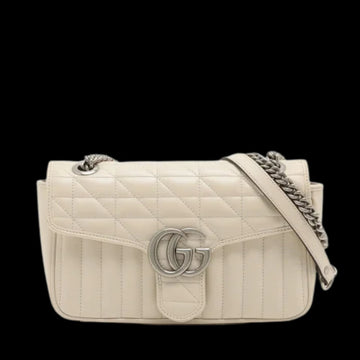 Beige Leather Gucci Marmont