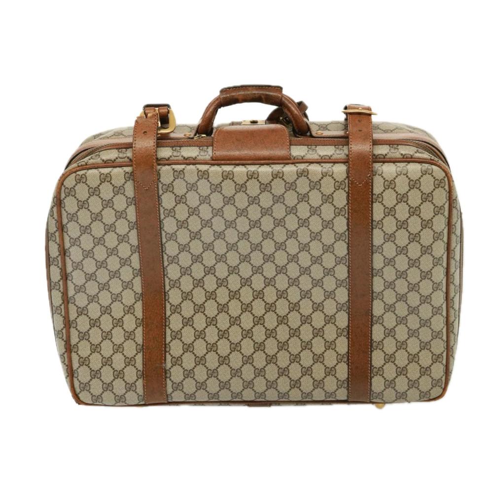 Beige Leather Gucci Boston Bag