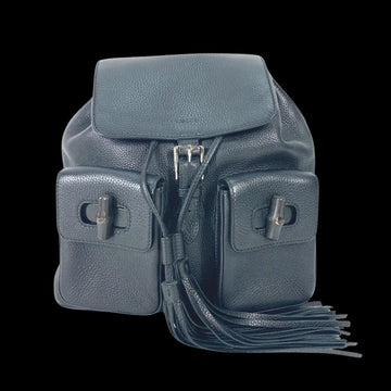 Black Leather Gucci Backpack