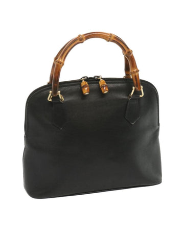 Black Leather Gucci Bamboo