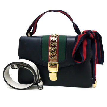 Black Leather Gucci Sylvie
