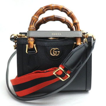 Black Leather Gucci Shoulder Bag