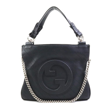 Black Leather Gucci Shoulder Bag