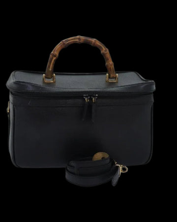 Black Leather Gucci Bamboo