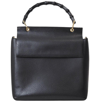 Black Leather Gucci Bamboo