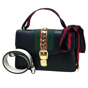 Black Leather Gucci Sylvie