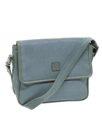 Blue Canvas Gucci Shoulder Bag