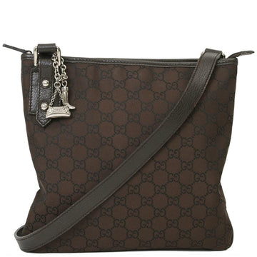 Brown Canvas Gucci Shoulder Bag