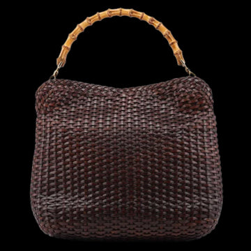 Brown Leather Gucci Bamboo