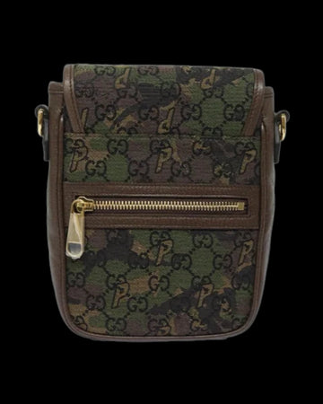 Green Canvas Gucci Shoulder Bag