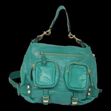 Green Leather Gucci Backpack