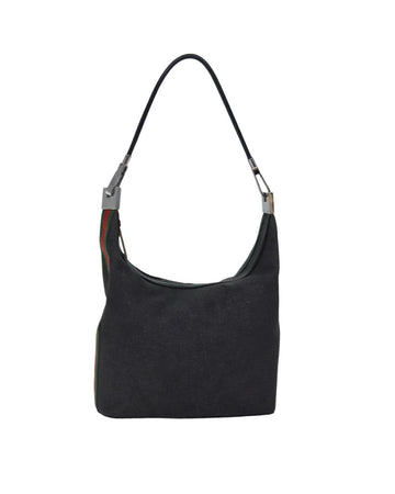 Grey Cotton Gucci Shoulder Bag