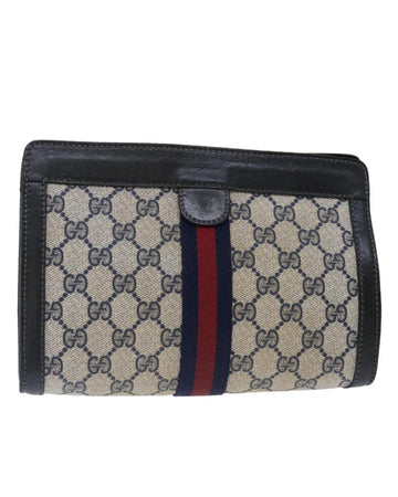 Navy Canvas Gucci Clutch