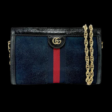 Navy Leather Gucci Ophidia
