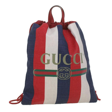 Red Canvas Gucci Backpack