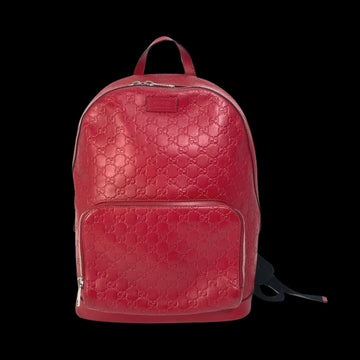 Red Leather Gucci Backpack