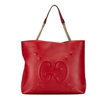 Red Leather Gucci Jackie