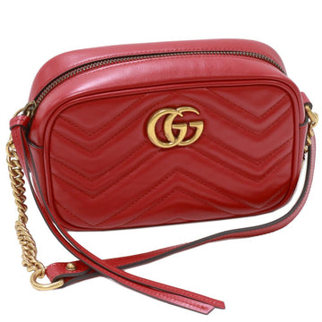 Red Leather Gucci Marmont