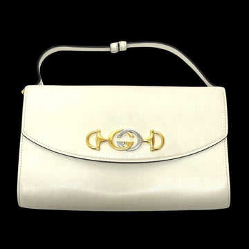 White Leather Gucci Shoulder Bag