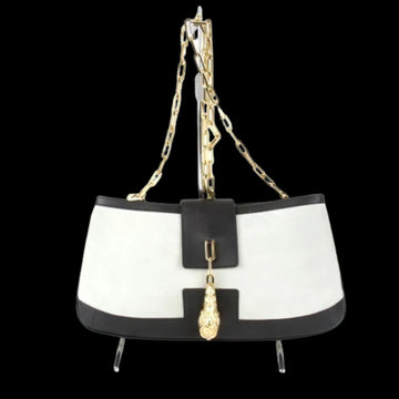 White Suede Gucci Shoulder Bag