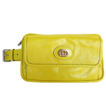 Yellow Leather Gucci Belt Bag
