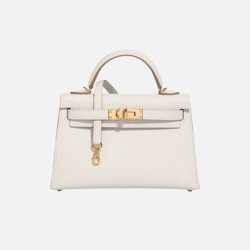 Kelly Mini Epsom Gris Pâle GHW