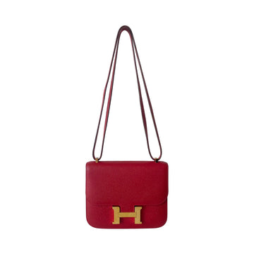 Hermès Mini Constance 18 Red Leather