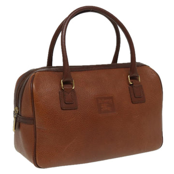 BurberrySs Hand Bag Leather Brown Auth hk1457