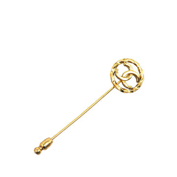 Top Quality Chanel Vintage Coco Mark Brooch Gold Plated