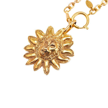 Chanel Coco Mark Lion Motif Long Necklace