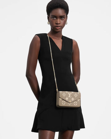 LOUIS VUITTON Felicie Pochette Monogram Empriente Leather Crossbody Bag