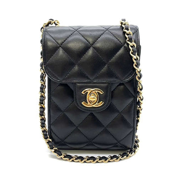 Top Quality Chanel Classic Matelasse Chain Shoulder Bag Black