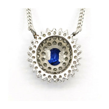 Jewelry Pendant Necklace Sapphire 0.32ct Platinum