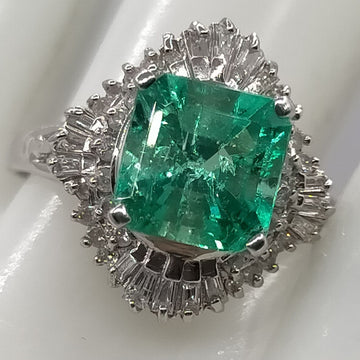 Jewelry Ring Emerald 1ct Platinum Swanky