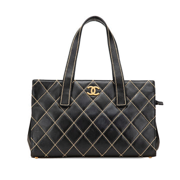 Chanel Wild Stitch Coco Mark Lambskin Tote Bag