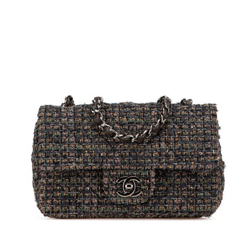 Chanel Mini Matelasse 20 Tweed Leather Shoulder Bag