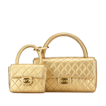 Chanel Coco Mark Matelasse Lambskin 2way Handbag