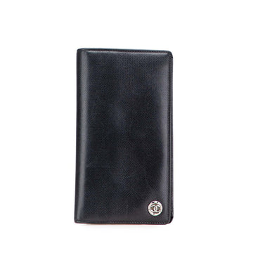 Chanel Coco Button Leather Long Wallet