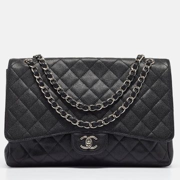 Top Quality Chanel Black Quilted Leather Leather Maxi Classic Single New Bag