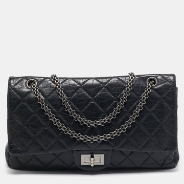 Top Quality Chanel Black Quilted Aged Leather Reissue 2.55 Classic 227 New Bag
