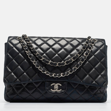 Top Quality Chanel Black Quilted Leather Maxi Classic Single New Bag