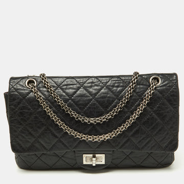 Top Quality Chanel Black Quilted Aged Leather Reissue 2.55 Classic 227 New Bag