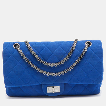 Top Quality Chanel Blue Jersey Classic 227 Reissue 2.55 New Bag