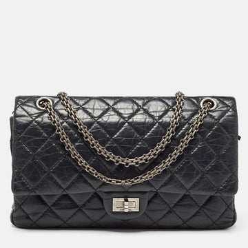 Top Quality Chanel Black Quilted Aged Leather Reissue 2.55 Classic 226 New Bag