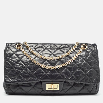 Top Quality Chanel Black Quilted Aged Leather 227 Reissue 2.55 New Bag