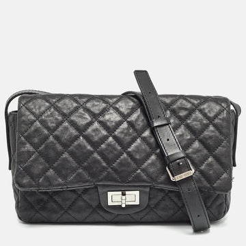 Top Quality Chanel Black Quilted Leather Easy Reissue Messenger Bag